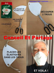 Contre le coronavirus, les masques à cafe